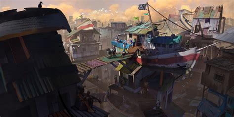 shanty town neon district.